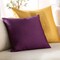Tiwari Home 18" Plum Purple Solid Square Contemporary Throw Pillow Cover